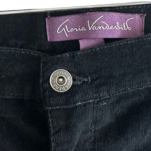 Y2K Gloria Vanderbilt Corduroy Pant Jeans Sz 14 Black Straight Leg High Rise - Picture 8 of 16